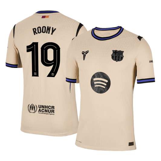Barcelona Tröja ROONY #19 2025/26 Borta Gul - UCL