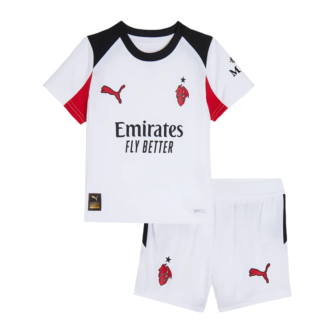 AC Milan Tröja 2025/26 Bortaställ Vit Barn