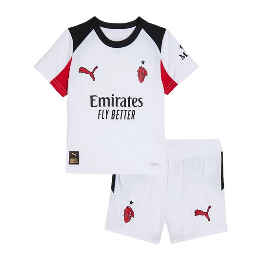AC Milan Tröja 2025/26 Bortaställ Vit Barn