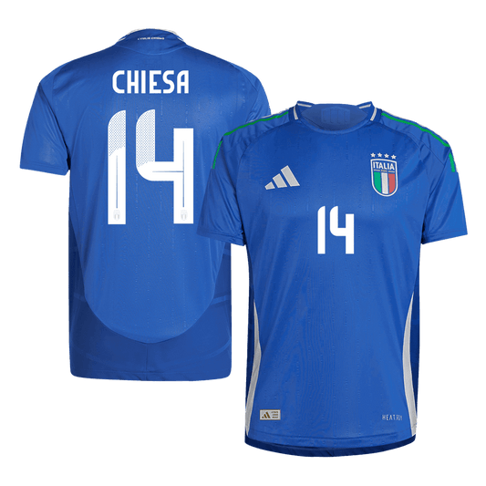 CHIESA #14 Italien Hemma Fotbollströjor Euro 2024 Autentisk