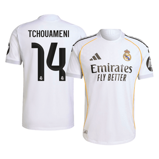 Real Madrid Tröja TCHOUAMENI #14 2025/26 Hemma Autentisk Vit-1