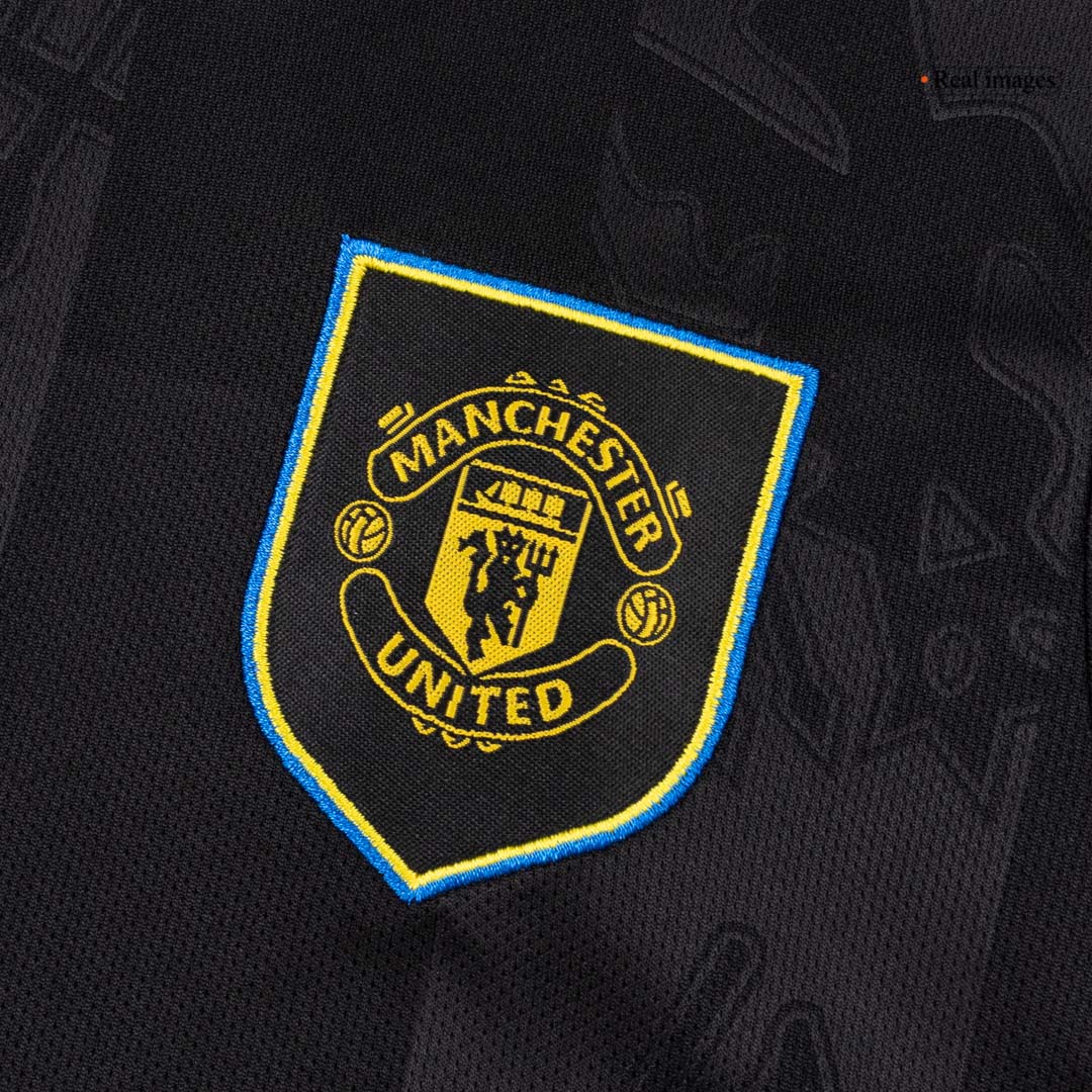 Manchester United Tröja 2025/26 Tredjeställ Svart Barn-11