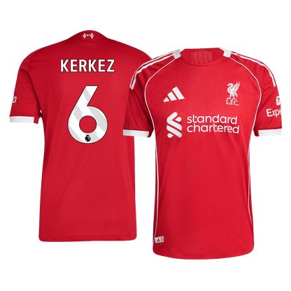 KERKEZ #6 Liverpool Tröja 2025/26 Hemma Autentisk