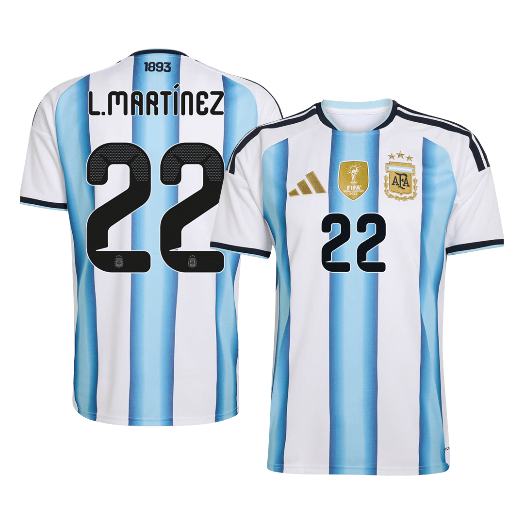 Argentina Tröja L.MARTÍNEZ #22 2026 Hemma Blå & Vit - World Cup 2026