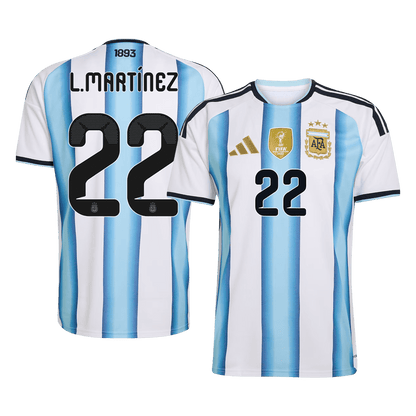 Argentina Tröja L.MARTÍNEZ #22 2026 Hemma Blå & Vit - World Cup 2026
