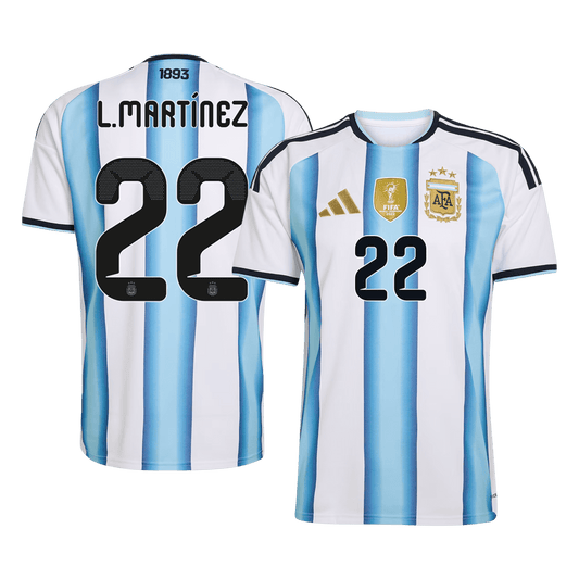 Argentina Tröja L.MARTÍNEZ #22 2026 Hemma Blå & Vit - World Cup 2026