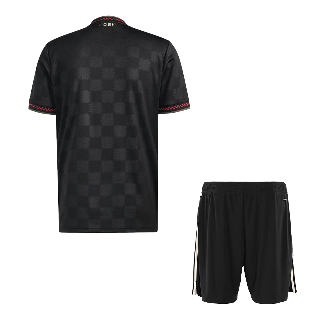 Bayern Munich Third Away Soccer Jersey Kit(Jersey+Shorts)  2025/26 Black