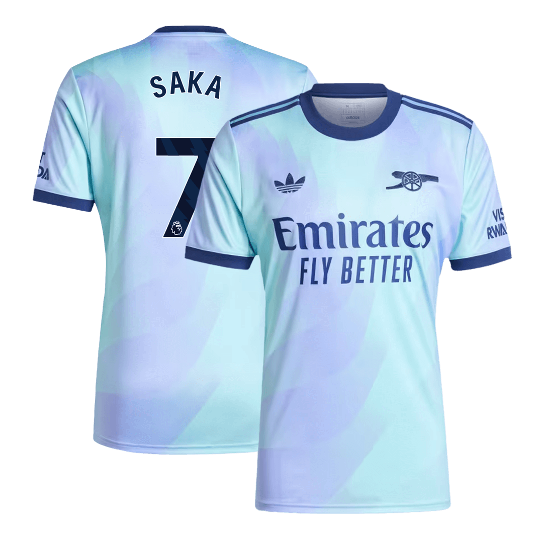 Arsenal Tredjeställ Fotbollströja SAKA #7 2024/25 Premium