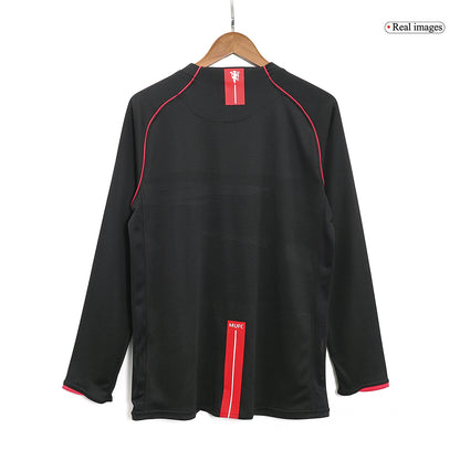 Retro Manchester United Borta Fotbollströja 2007/08 långärmad