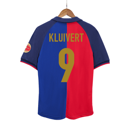 Retro Barcelona Hemma Fotbollströja KLUIVERT #9 1999/00 - 100-årsjubileum