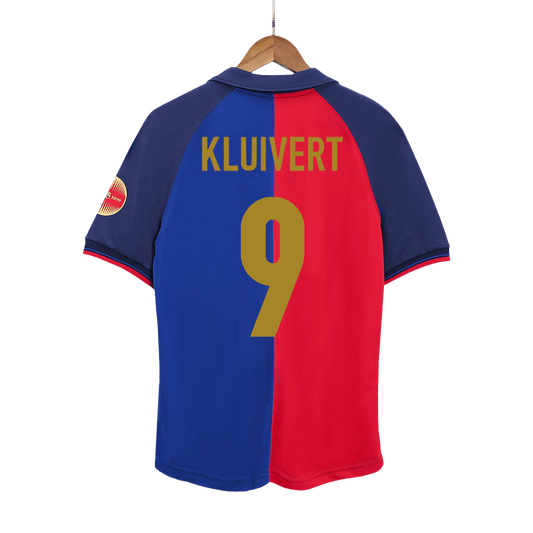 Retro Barcelona Hemma Fotbollströja KLUIVERT #9 1999/00 - 100-årsjubileum