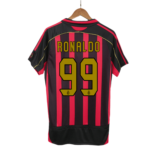 Retro AC Milan Hemma Fotbollströja RONALDO #99 2006/07