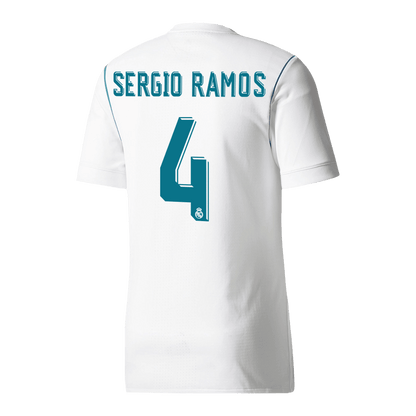 Retro Real Madrid Hemma Fotbollströja SERGIO RAMOS #4 2017/18