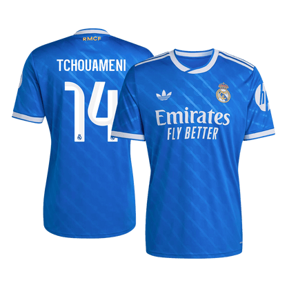 Real Madrid Tröja TCHOUAMENI #14 2025/26 Tredje Blå