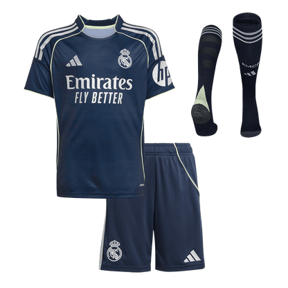Real Madrid Tröja 2025/26 Bortaställ Mörkblå Barn