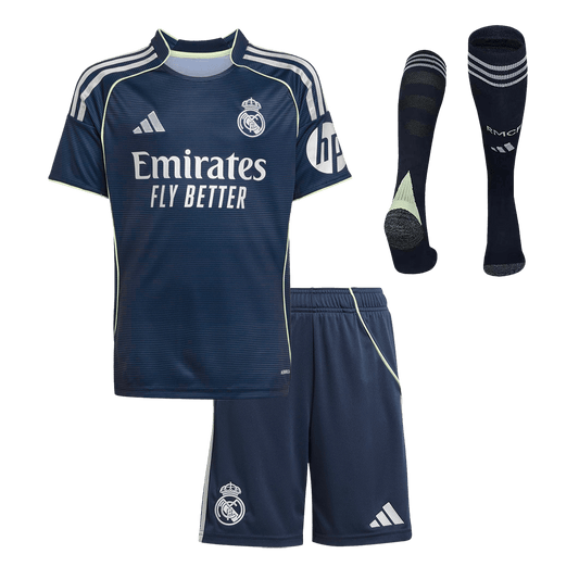Real Madrid Tröja 2025/26 Bortaställ Mörkblå Barn