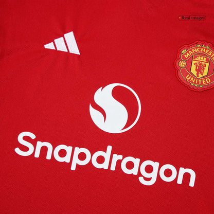 Manchester United Tröja 2025/26 Hemmaställ Röd Barn