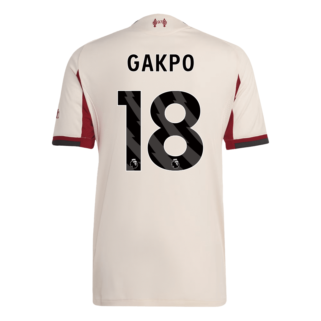 Liverpool Tröja GAKPO #18 2025/26 Borta Autentisk Vit