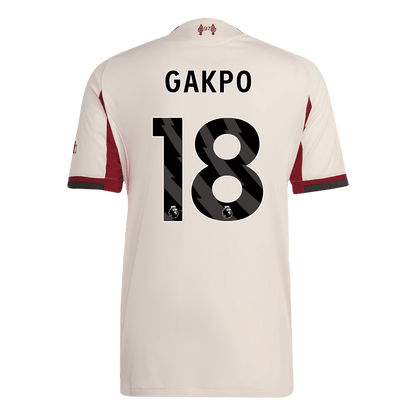 Liverpool Tröja GAKPO #18 2025/26 Borta Autentisk Vit