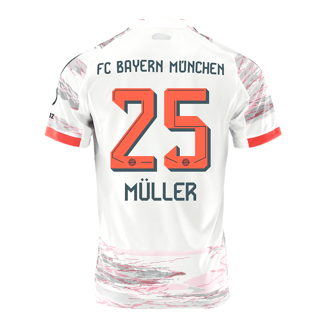 MÜLLER #25 Bayern Munich Borta Tröja 2025/26