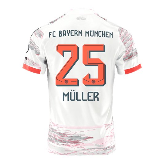 MÜLLER #25 Bayern Munich Borta Tröja 2025/26