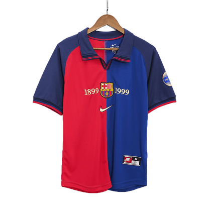Retro Barcelona Hemma Fotbollströja KLUIVERT #9 1999/00 - 100-årsjubileum