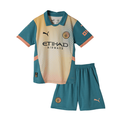 Manchester City Fjärde borta Fotbollströja 2024/25 Fotbollssats Barn - Definitely City