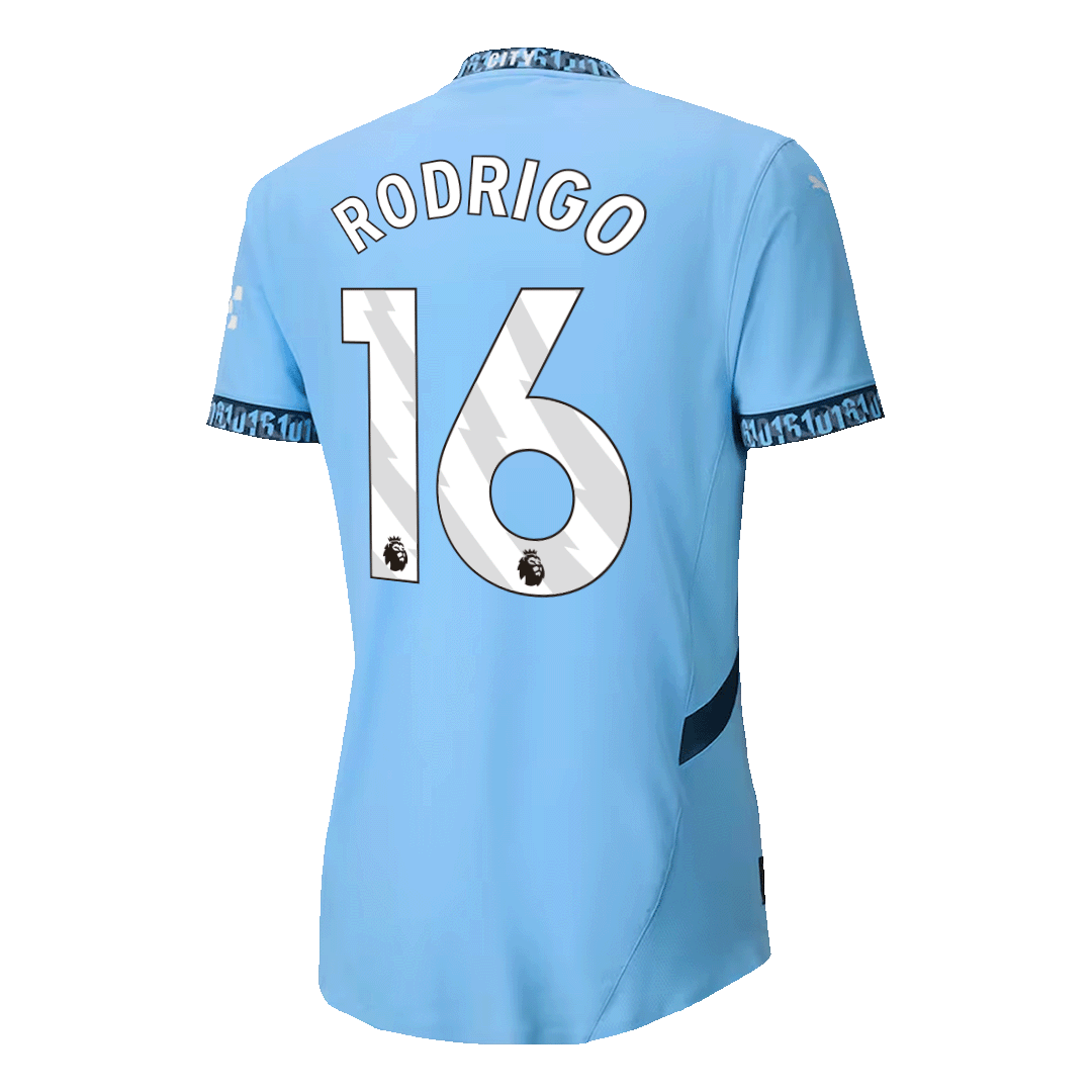 Manchester City Hemma Fotbollströja RODRIGO #16 2024/25 Autentisk