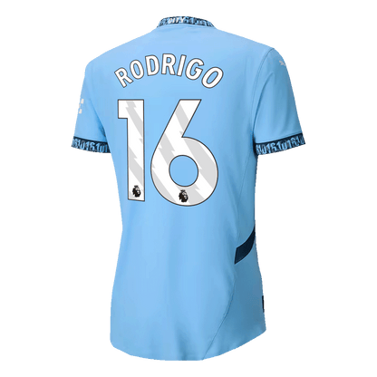 Manchester City Hemma Fotbollströja RODRIGO #16 2024/25 Autentisk
