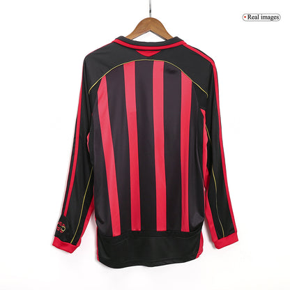 Retro AC Milan Hemma Fotbollströja 2006/07 långärmad