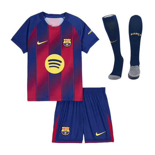 Barcelona Tröja 2025/26 Hemmaställ Röd/Blå Barn stora storlekar