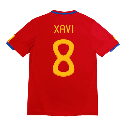 XAVI #8 Spanien Hemma Fotbollströjor 2010 Retro