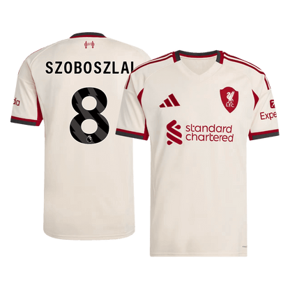 Liverpool Tröja SZOBOSZLAI #8 2025/26 Borta Vit