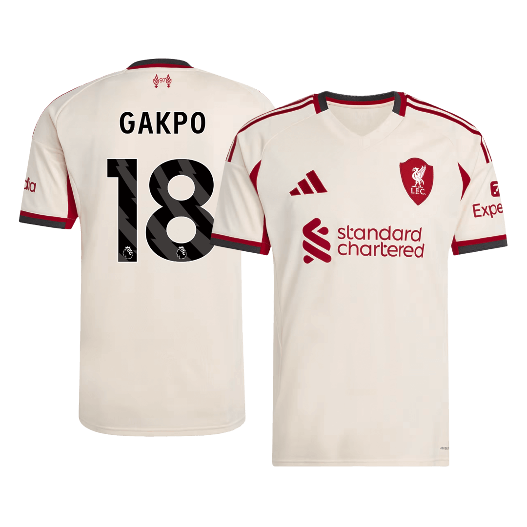 Liverpool Tröja GAKPO #18 2025/26 Borta Vit