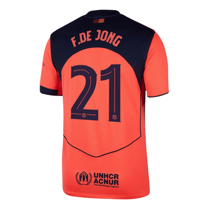 Barcelona Tröja F.DE JONG #21 2025/26 Tredje Orange - UCL