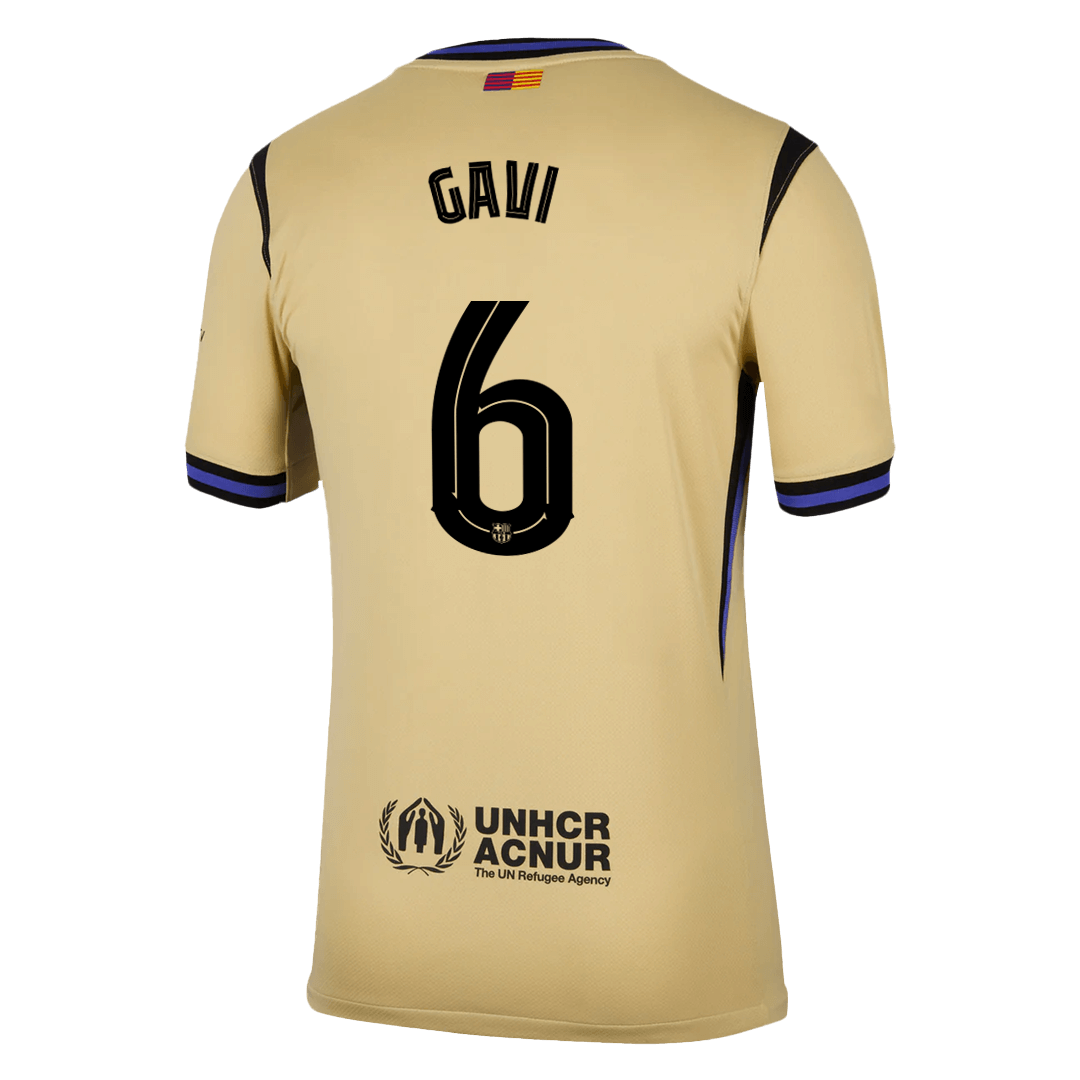 Barcelona Tröja GAVI #6 2025/26 Borta Gul - UCL