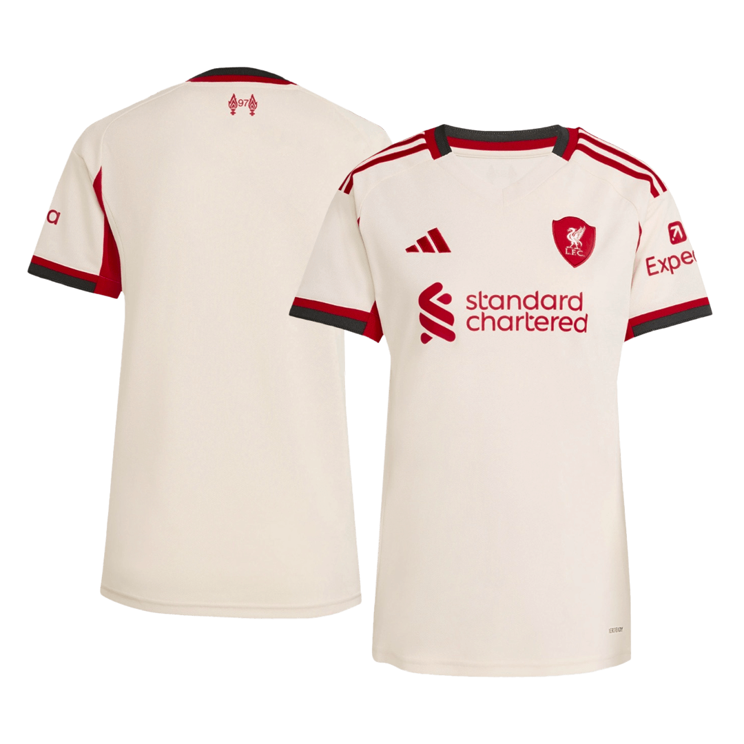 Liverpool Tröja 2025/26 Borta Vit Dam