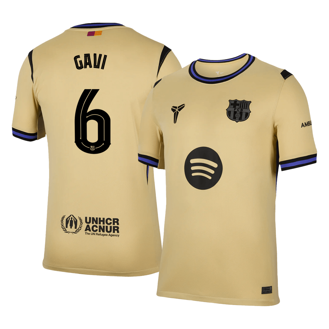 Barcelona Tröja GAVI #6 2025/26 Borta Gul - UCL