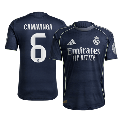 Real Madrid Tröja CAMAVINGA #6 2025/26 Borta Autentisk Mörkblå