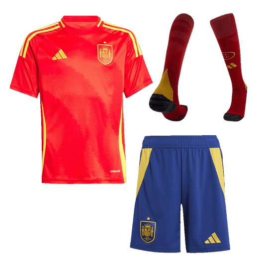 Spanien Hemma Fotbollströja Euro 2024 
Fotbollssats Barn
