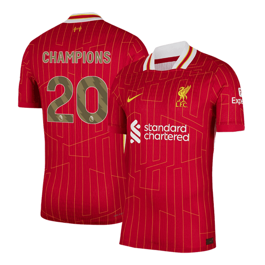 CHAMPIONS #20 Liverpool Hemma Fotbollströjor 2024/25 röd Autentisk