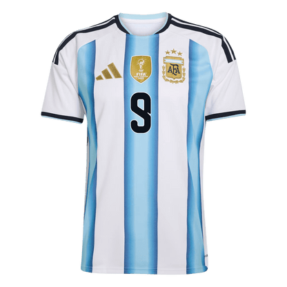 Argentina Tröja J.ÁLVAREZ #9 2026 Hemma Blå & Vit - World Cup 2026-3
