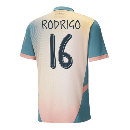 Manchester City Fjärde borta Fotbollströja RODRIGO #16 2024/25 - Definitely City