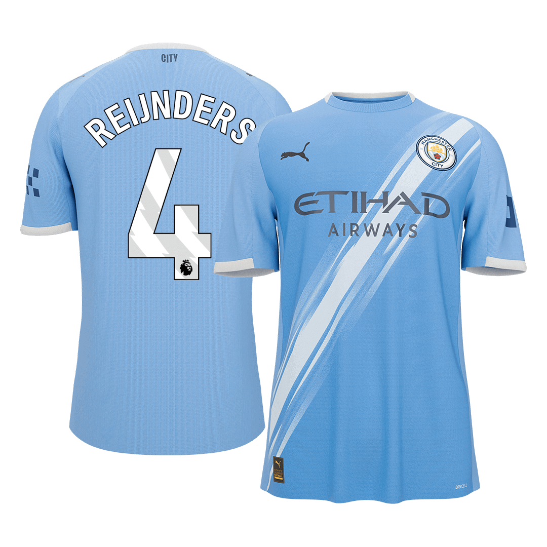 REIJNDERS #4 Manchester City Tröja 2025/26 Hemma Premium Blå