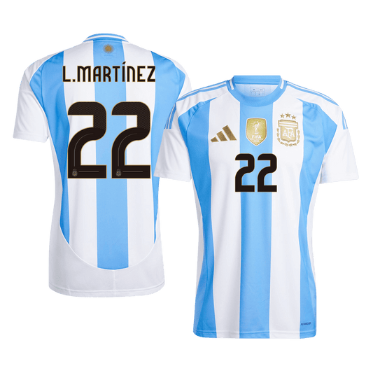 Argentina Hemma Fotbollströjor L.MARTÍNEZ #22 2024
 Premium