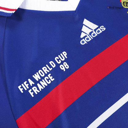 Retro ZIDANE #10 Frankrike Hemma fotbollströjor 1998