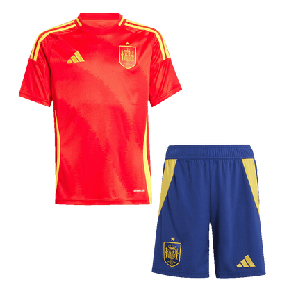 Spanien Hemma Fotbollströja Euro 2024 
Fotbollssats Barn