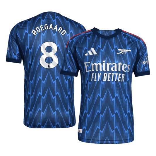 Arsenal Tröja ØDEGAARD #8 2025/26 Borta Autentisk Blå