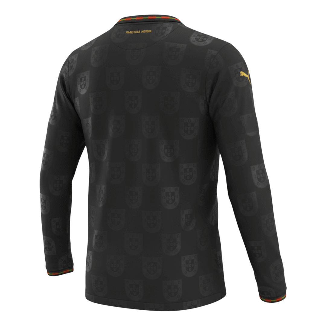 Portugal Tröja 2026 Långärmad Svart-3