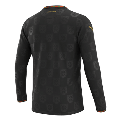 Portugal Tröja 2026 Långärmad Svart-3